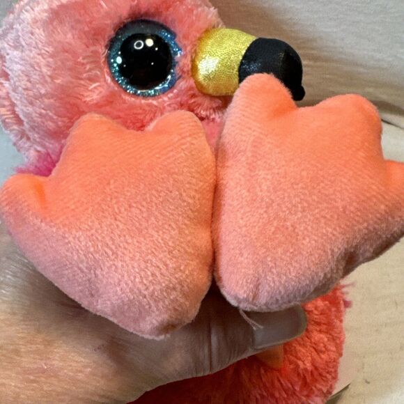 Ty Beanie Boos 9" GILDA Flamingo Stuffed Plush‎ w/ Heart Tags - Picture 4 of 10